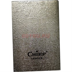 Зажигалка бензиновая Chief цвет металл матовая чистая для гравировки - фото 162107