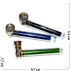 Трубка стеклянная D&K glass pipe 8444S цветная - фото 162439