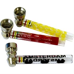 Трубка стеклянная D&K glass pipe 8320 цветная - фото 162440