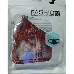 Маска защитная Fashion Mask с пайетками (R-003) расцветки в ассортименте - фото 162912