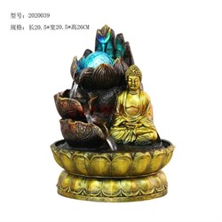 Фонтан 26 см (2020039) Будда из полистоуна - фото 163597