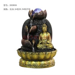Фонтан 27 см (2020036) Будда из полистоуна - фото 163599