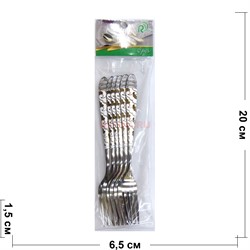 Вилка металлическая 6 шт/уп Ramozi - фото 163796