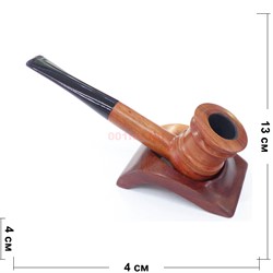 Трубка курительная (TR-414.3) деревянная - фото 164484