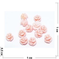 Цветок из натурального коралла 1 см розовый цена за 1 шт - фото 164618