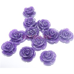 Цветок из пластмассы фиолетовый 2 см цена указана за 1 шт - фото 164623