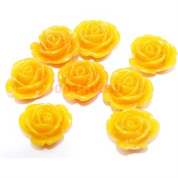 Цветок из пластмассы желтый 2 см цена указана за 1 шт - фото 164625