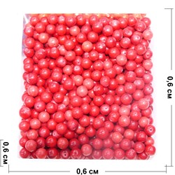 Бусины 6 мм из красного коралла (имитация) цена за 1 шт - фото 164634