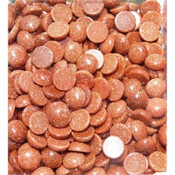 Кабошоны 10 мм круглые из коричневого авантюрина - фото 164836