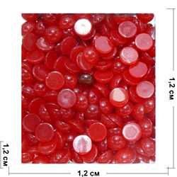 Кабошоны 12 мм круглые из красного турмалина - фото 164871