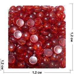 Кабошоны 12 мм круглые из красного янтаря - фото 164879