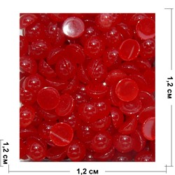 Кабошоны 12 мм круглые из красного халцедона - фото 164927