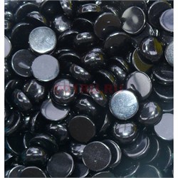 Кабошоны 15 мм круглые из черного агата - фото 164960