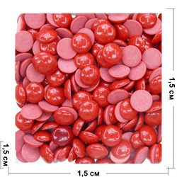 Кабошоны 15 мм круглые из красного коралла - фото 165013