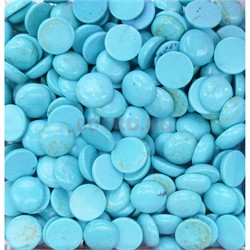 Кабошоны 15 мм круглые из голубой бирюзы - фото 165016
