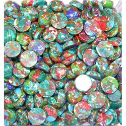 Кабошоны 15 мм круглые цветная мозаика - фото 165024