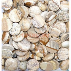 Кабошоны 20 мм круглые из песочной яшмы - фото 165054