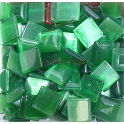 Кабошоны 14x14 квадратные из зеленого кошачьго глаза - фото 165794