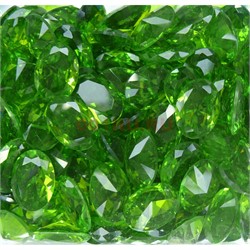 Кабошоны 13x18 «бриллиант» из стекла зеленые - фото 166188