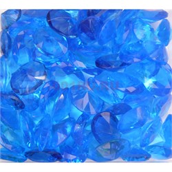 Кабошоны 13x18 «бриллиант» из стекла голубые - фото 166192