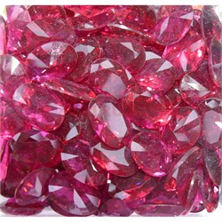 Кабошоны 13x18 «бриллиант» из стекла красные - фото 166194