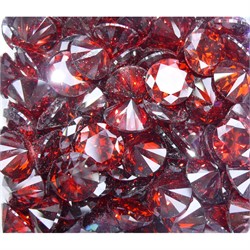 Кабошоны 20 мм «бриллиант» из красного стекла - фото 166278