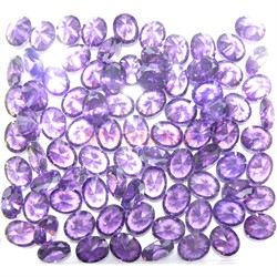 Кабошоны 8x10 «бриллиант» из фиолетового стекла - фото 166356