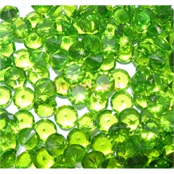 Кабошоны 10 мм «бриллиант» из зеленого стекла - фото 166418