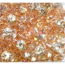 Кабошоны 12 мм «бриллиант» из оранжевого стекла - фото 166440