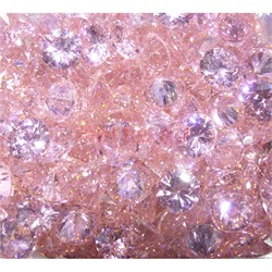 Кабошоны 12 мм «бриллиант» из розового стекла - фото 166446