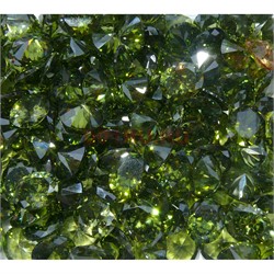 Кабошоны 10x12 «бриллиант» из желто-зеленого стекла - фото 166492