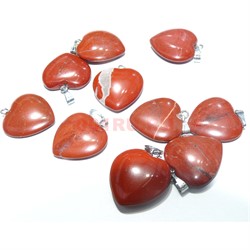Подвеска «Сердце» 3 см из красной яшмы - фото 166899