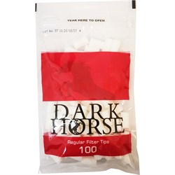Фильтры сигаретные Dark Horse 100 шт 8 мм диаметр 15 мм длина - фото 167313