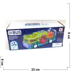 Игрушка автобус со звуковыми и световыми эффектами Gear light Bus - фото 167854