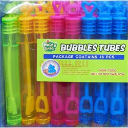 Набор мыльных пузырей Bubble Tubes 48 шт/уп - фото 167919