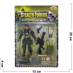 Набор Stealth forces Солдат с оружием 12 шт/уп - фото 168178