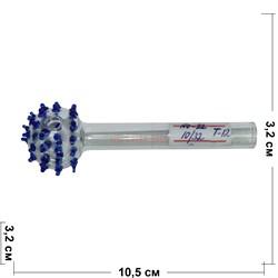 Трубка стеклянная «короновирус» T-12 длина 10 см диаметр 32 мм - фото 168439