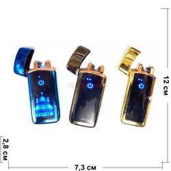 Зажигалка USB разрядная цвета в ассортименте - фото 168500