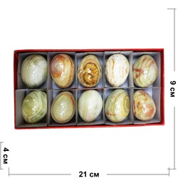 Яйца из оникса 5 см (1,25 дюйма) разных оттенков 12 шт/упаковка - фото 168790