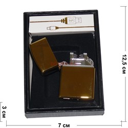 Зажигалка USB разрядная чистая для гравировки под золото - фото 169520
