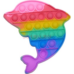 Игрушка пупырка попит антистресс «дельфин» цветной - фото 169858