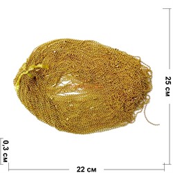 Цепочка для жетона 64 см «золотая мелкая» 100 шт/уп - фото 170033
