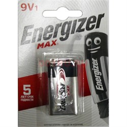 Батарейка щелочная крона Energizer ENR MAX 9V1 BP1 (цена за 1 батарейку) - фото 170966