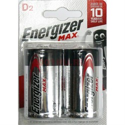 Батарейки щелочные Energizer ENR MAX D/LR20 FSB2 BP2 (цена за 2 батарейки) - фото 170982