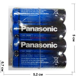 Батарейки R6BER/4P солевые (AA) цинк-карбоновые Panasonic 4 шт/уп (цена за упаковку) - фото 171418