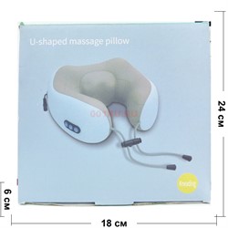 Массажная подушка для шеи U-shaped massage pillow голубая - фото 171586