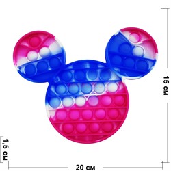 Попит пупырка «Микки Маус» цветной силиконовая игрушка антистресс - фото 171732