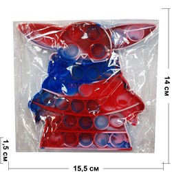 Попит пупырка «Йода» цветной силиконовая игрушка антистресс - фото 171735