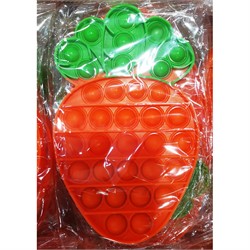 Попит пупырка «морковка» цветной силиконовая игрушка антистресс - фото 171745