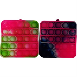 Игрушка пупырка квадрат разноцветный мини 8 см - фото 171775
